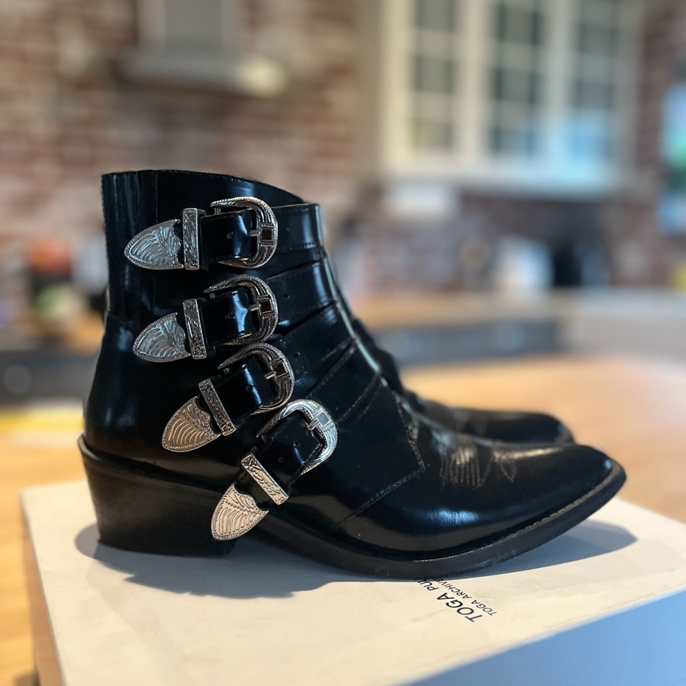 Toga Pulla Four Buckle Western Boot